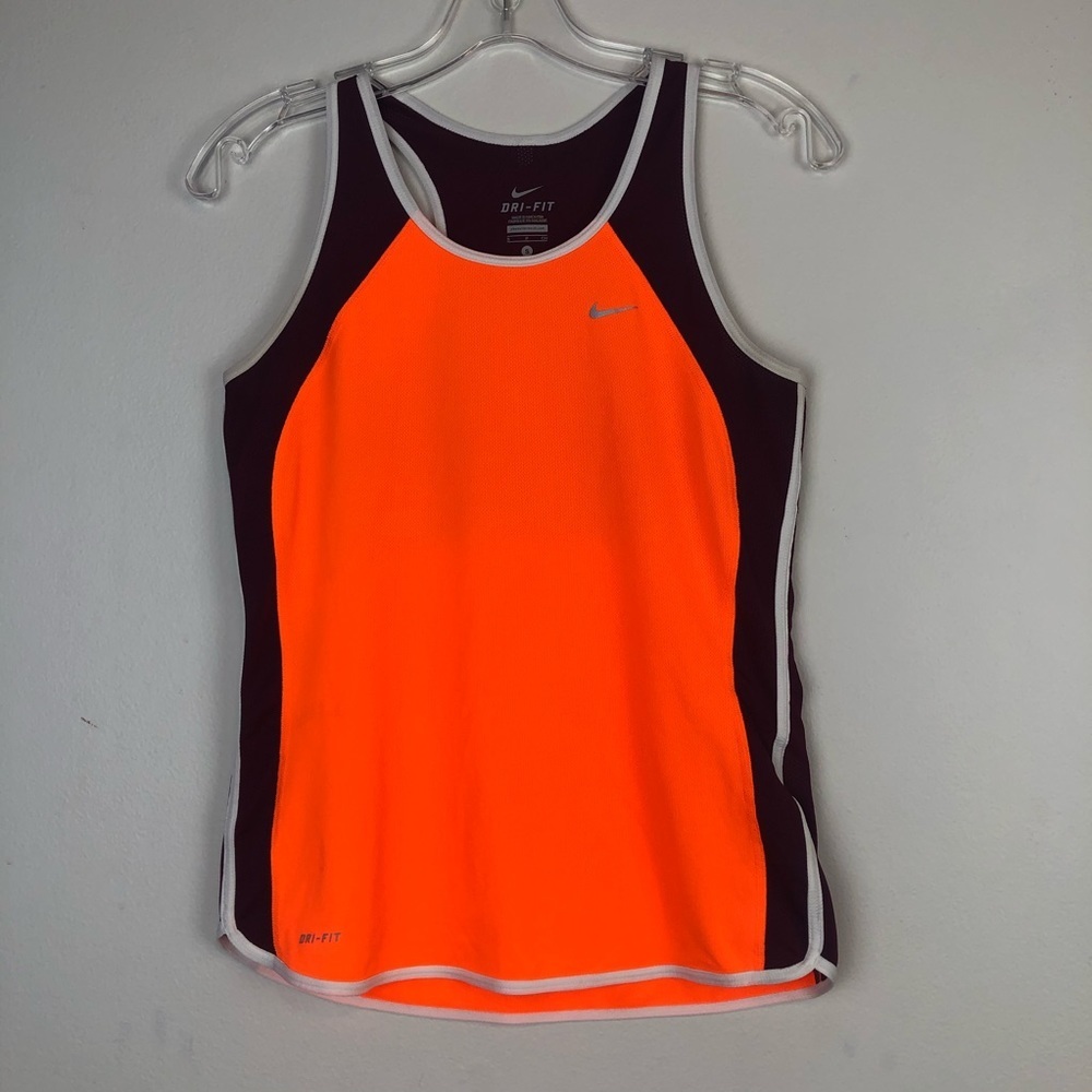 NIKE Dri Fit Neon Razorback Athletic Tank Top Size Small